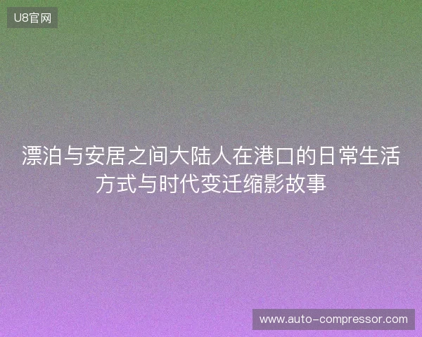 漂泊与安居之间大陆人在港口的日常生活方式与时代变迁缩影故事